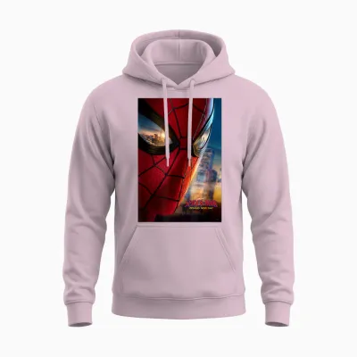 Marvel Studios Spider-Man Bnd Movie 2026 Mask Eyes Unisex Hoodie - Light Pink