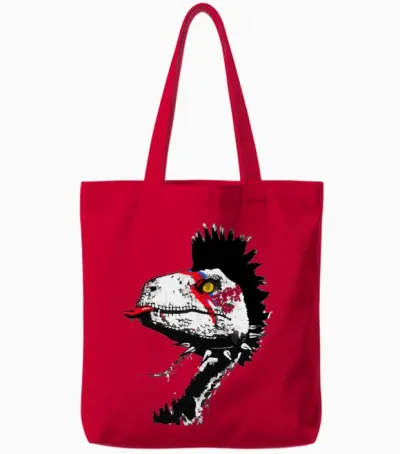 Crested Punk Disco Tote Bags - Red