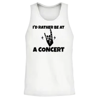 I'd Rather Be at a Concert — Music Lovers Gift Unisex Tank Top - White – 2