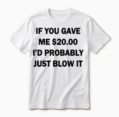 0255 - $20.00 Blow Unisex T-Shirt - White