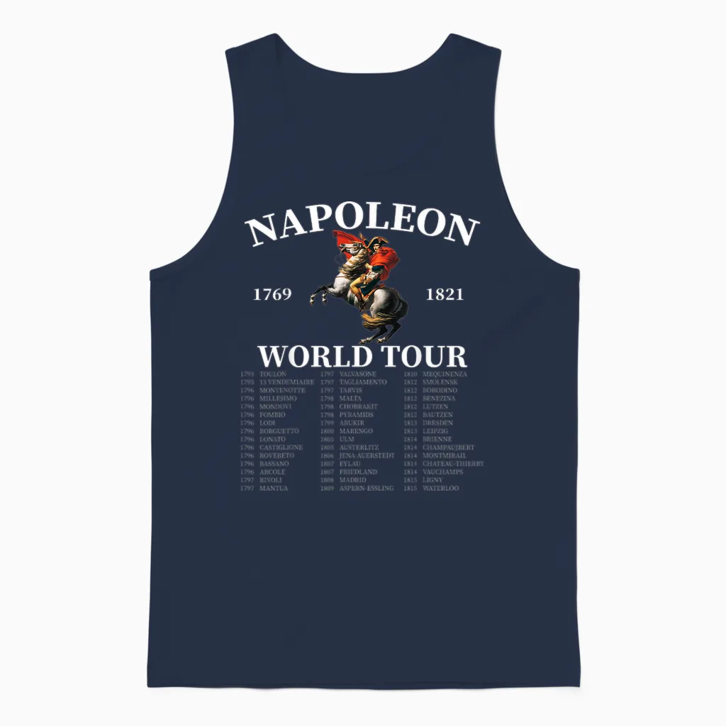 Napoleon Bonaparte World Tour - Frankreich Militärgeschichte Unisex Tank Top in Navy