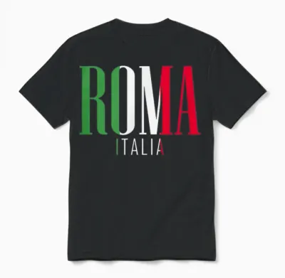 Roma Rome | Italie Europe Ville T-Shirt, Black, S Unisex T-Shirt - Black