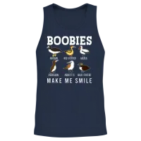 Funny Boobies Unisex Tank Top - Navy – 2