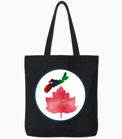 I Love Nova Scotia Canada Tote Bags - Black