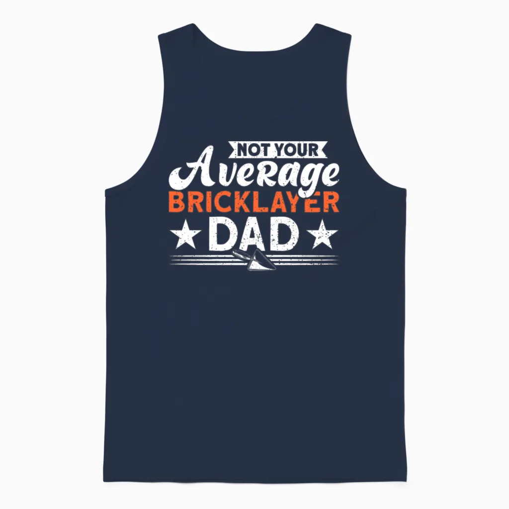 Bricklayer Brickmason Masonry Unisex Tank Top in Navy