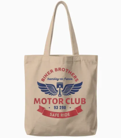 Biker Brother, Tremblay, Motorcycle, Club Tote Bags - Natural