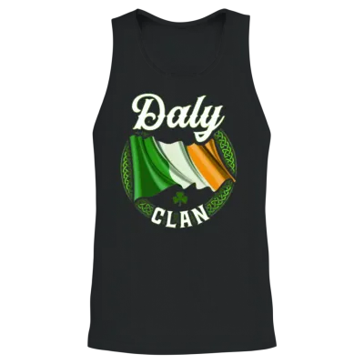 Daly Surname Irish Last Name Ireland Unisex Tank Top - Black