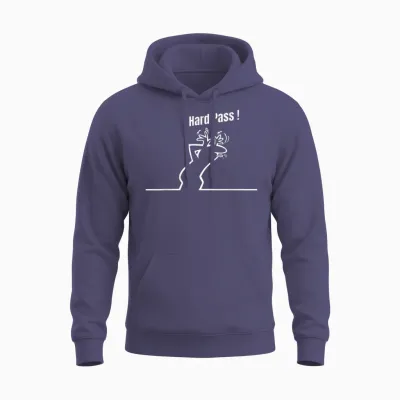 Hard Pass Design Inspired by the Iconic La Linea Style Unisex Hoodie - Heather Sport Dark Navy