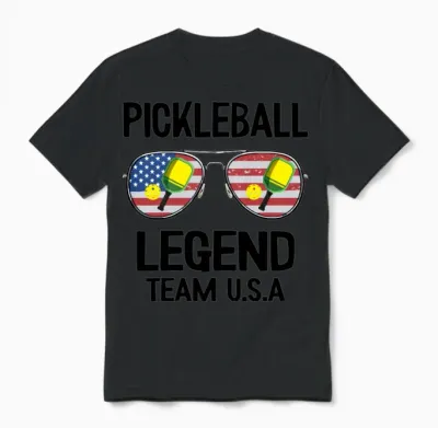 Pickle Ball Funny Unisex T-Shirt - Black