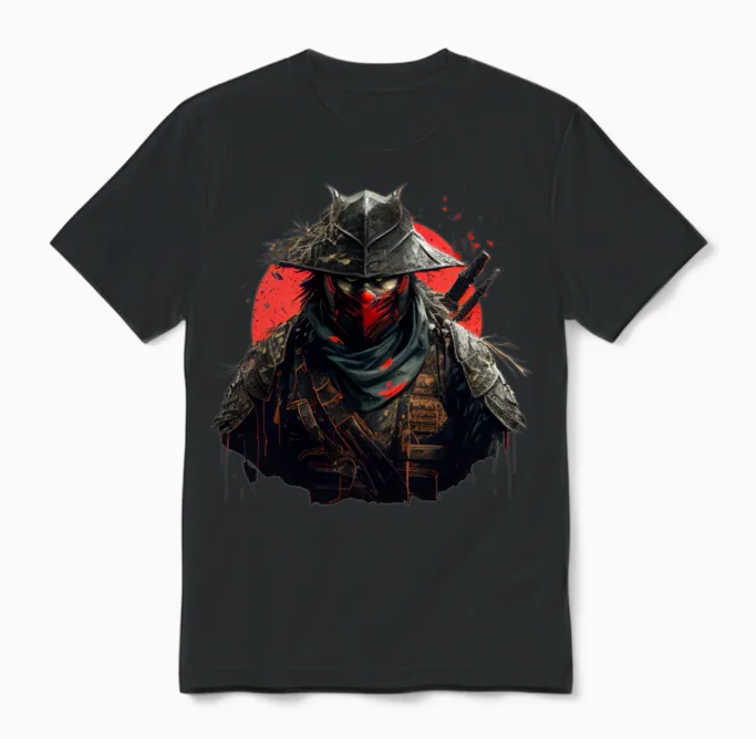 Samouraï Unisex T-Shirt in Black