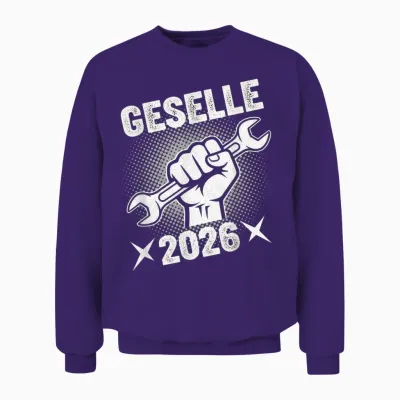 Geselle 2026 T-Shirt with German Text Unisex Sweatshirt - Purple