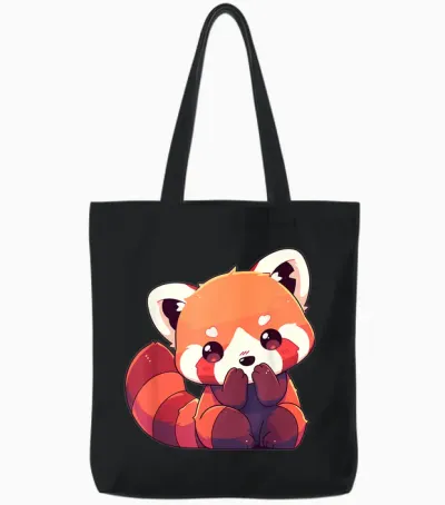 Red Panda Kleine Pandas Kleiner Roter Panda Tote Bags - Black