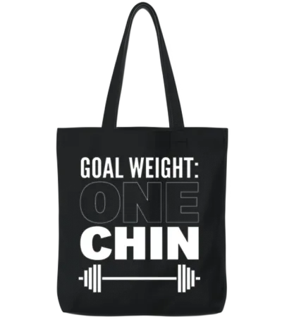 Funny Weight Loss Muscle Builder Tote Bags - Black