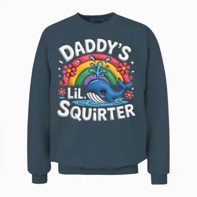Inappropriate Funny Daddy' Lil Squirter Embarrassing Unisex Sweatshirt - Dark Heather