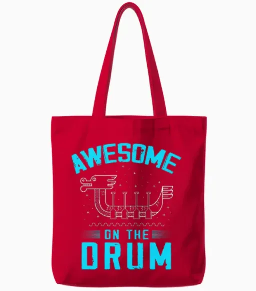 Dragon Boat Racing, Dragon Boats, Lead Stroke Tote Bags in Red