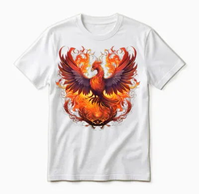 Phoenix Eagle: Wiedergeburt, Neuer Anfang, Symbolisch: Flammen Unter Der Sonne Langarmshirt Unisex T-Shirt - White
