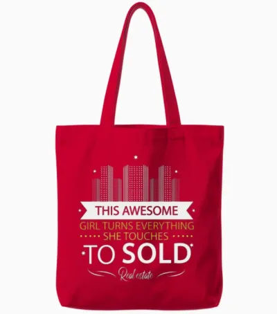 This Awesome Is Selling Everything She Touches Tote Bags - Red