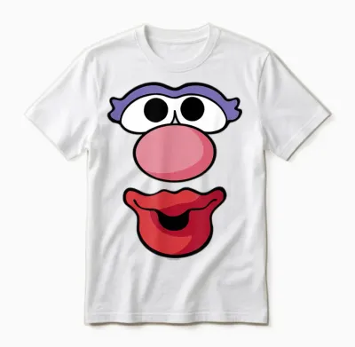Mr. Potato Head Halloween Mrs. Potato Head Big Face Unisex T-Shirt - White