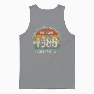 40 Years Funny Vintage 1986 Limited Edition Gift 40 Years Unisex Tank Top - Sport Grey