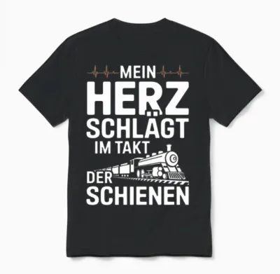Mein Herz Schlägt Im Takt Der Schienen Railfan Unisex T-Shirt - Black