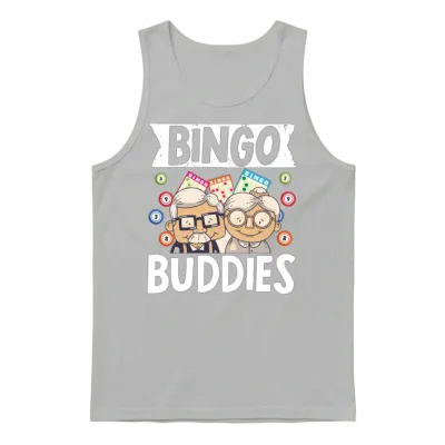 Bingo Buddies Funny Lucky Gambling Unisex Tank Top - Ash