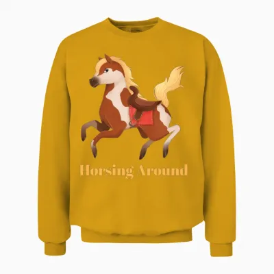 Cut Mare Horse Unisex Sweatshirt - Gold