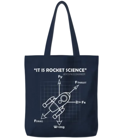 Rocket Science Tote Bags - Navy