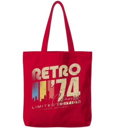 Retro 1974 Classic Jahrgang Geburtstag Geschenk Tote Bags - Red