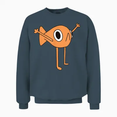 Funny Fish Steve Meme T-Shirt, Black, S Unisex Sweatshirt - Dark Heather