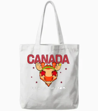Enfant Fifa World Cup26 Canada Mascotte Stars Tote Bags - White