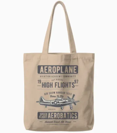 Sky Riders Voltige Avion Amoureux Avion Pilot Tote Bags - Natural