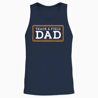 Athlete Track and Field Dad Unisex Tank Top - Navy