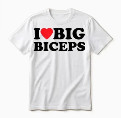 I Love Big Biceps | Gym Und Sport Unisex T-Shirt - White
