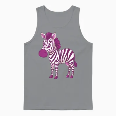 #snirt T-Shirt à Capuche Motif Zèbre Manche Longue Unisex Tank Top - Sport Grey