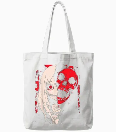 Horror Anime Manga | Japan Japanese Creepy Kawaii Goth T-Shirt, Black Tote Bags - White
