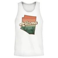 Arizona Retro Unisex Tank Top - White – 2