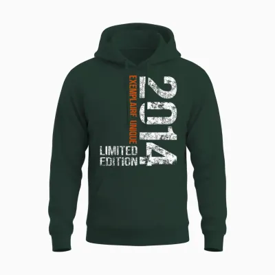 11th Birthday 2014 Vintage 11 Years Boy and Girl 2014 Unisex Hoodie - Forest