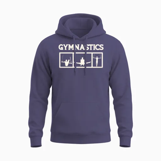 Gymnastics Lover Gymnast Unisex Hoodie in Heather Sport Dark Navy