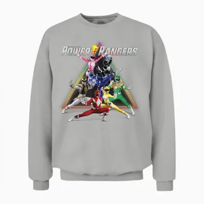 Power Rangers Triangle Group Shot Unisex Sweatshirt - Ash