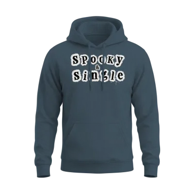 Spooky & Single – Paranormal Valentine Unisex Hoodie - Dark Heather