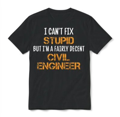 Civil Engineer, Civil Engineering Unisex T-Shirt - Black