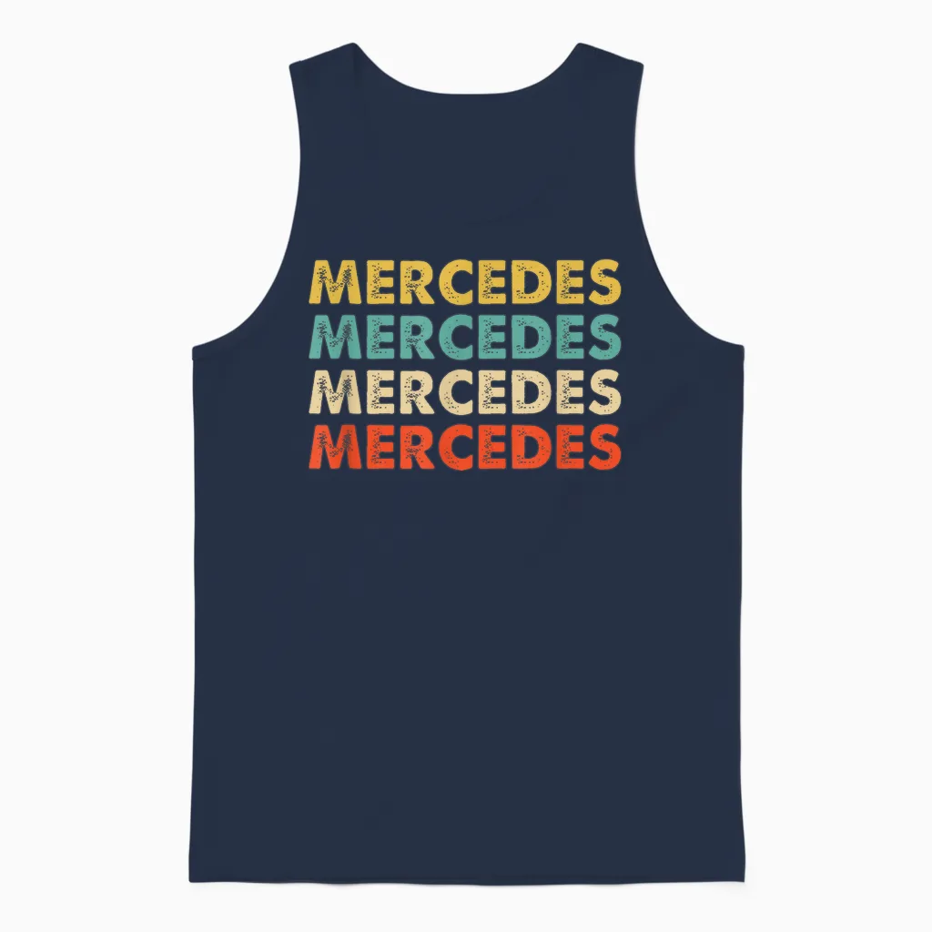 Name Mercedes Unisex Tank Top in Navy