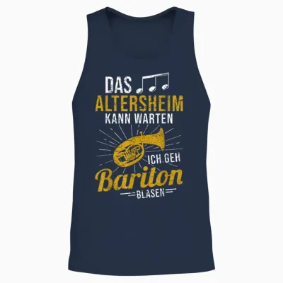 Baritonhorn Musiker Das Altersheim Kann Warten Bariton Unisex Tank Top - Navy
