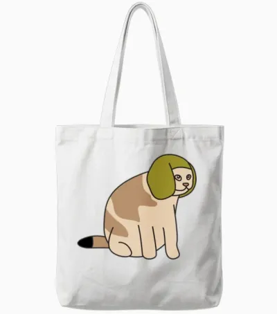 Funny Hat Cat Tote Bags - White