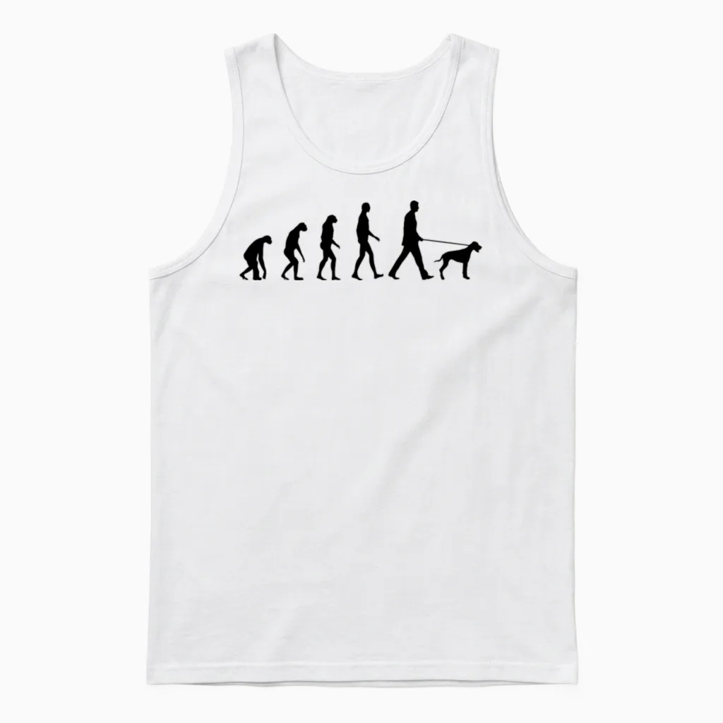 Evolution Dog - Lovers Unisex Tank Top in White