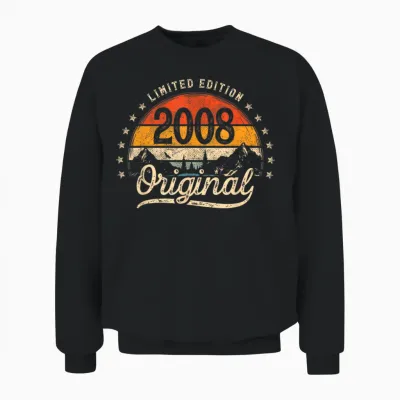 Limited Edition Original 2008 18 Jahre 18. Geburtstag Junge Unisex Sweatshirt - Black