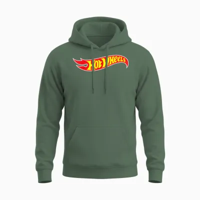 Hot Wheels - Hot Wheels Logo Unisex Hoodie - Military Green