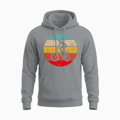 Bmx Retro Unisex Hoodie - Sport Grey