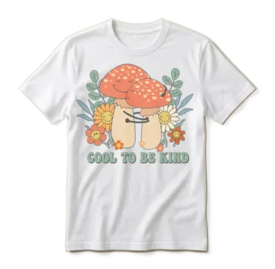 Cool to Be Kind, Retro , Unisex T-Shirt - White
