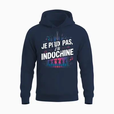 Je Peux Pas J'ai Fan Indochina Man Woman Child Concert Unisex Hoodie - Navy